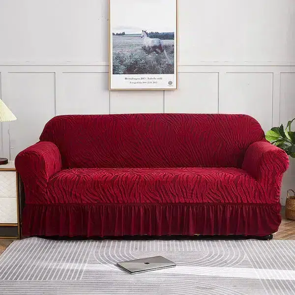 Zebra Sofa Covers maroon