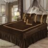 Embossed Velvet BedSheet Brown