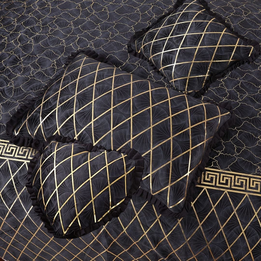 Luxury Elixir Velvet Bedset Black