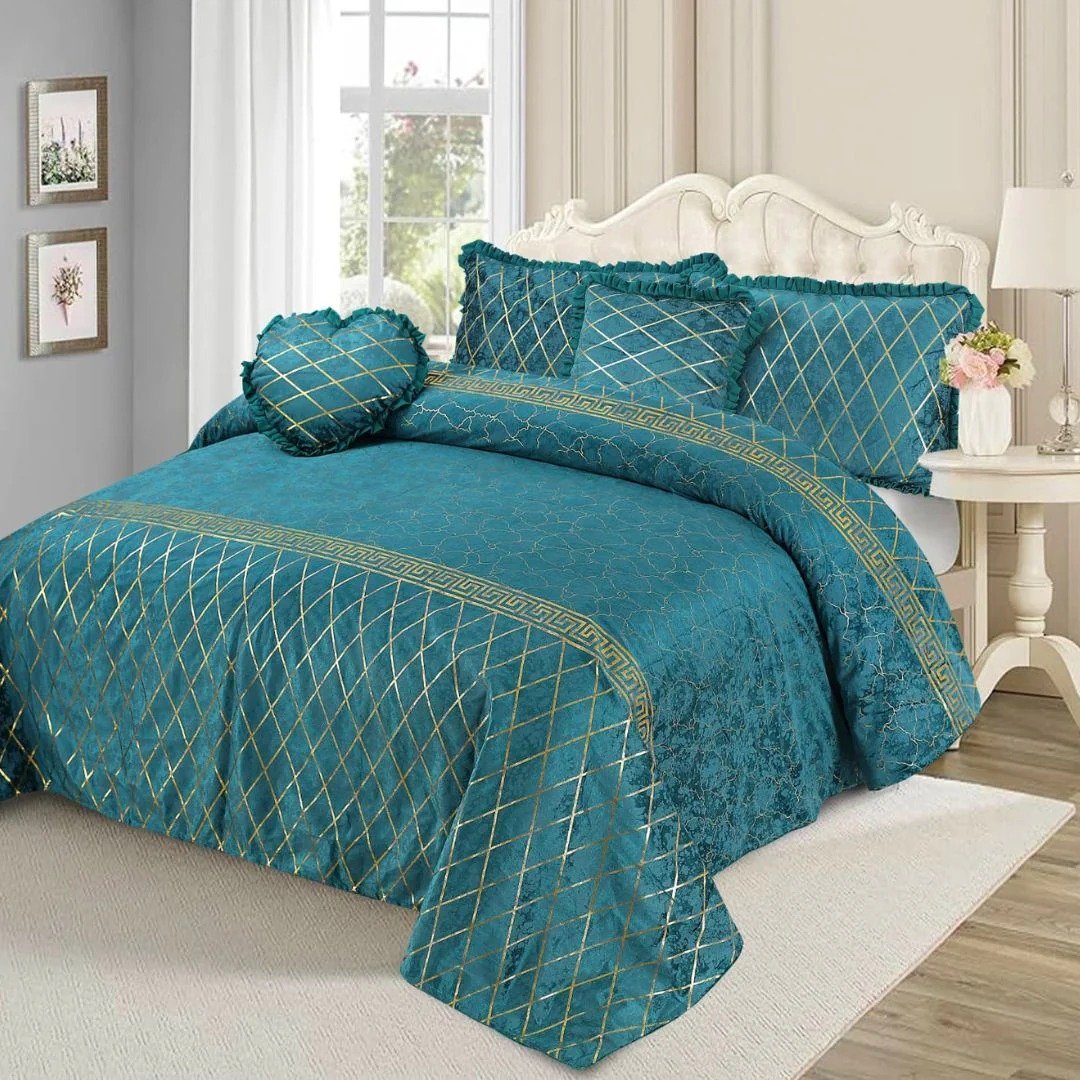 Luxury Elixir Velvet Bedset Teal
