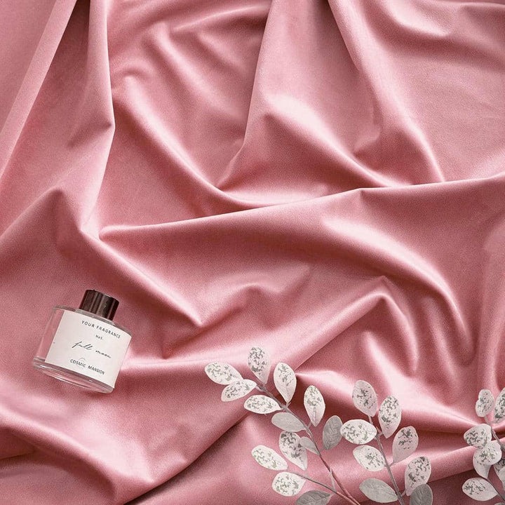 Alternative view of Plain Dyed Luxury Velvet Curtains Baby Pink ( 2 Curtain Set )
