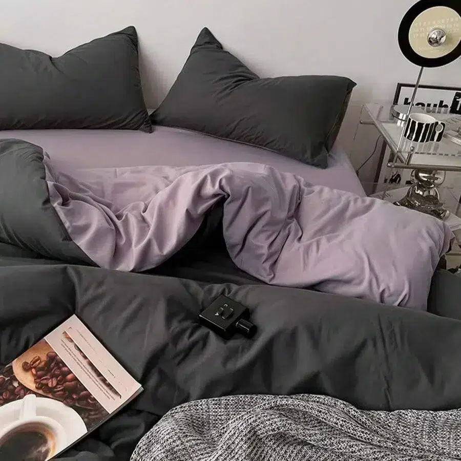 Cotton Reversible Duvet Covers blilac