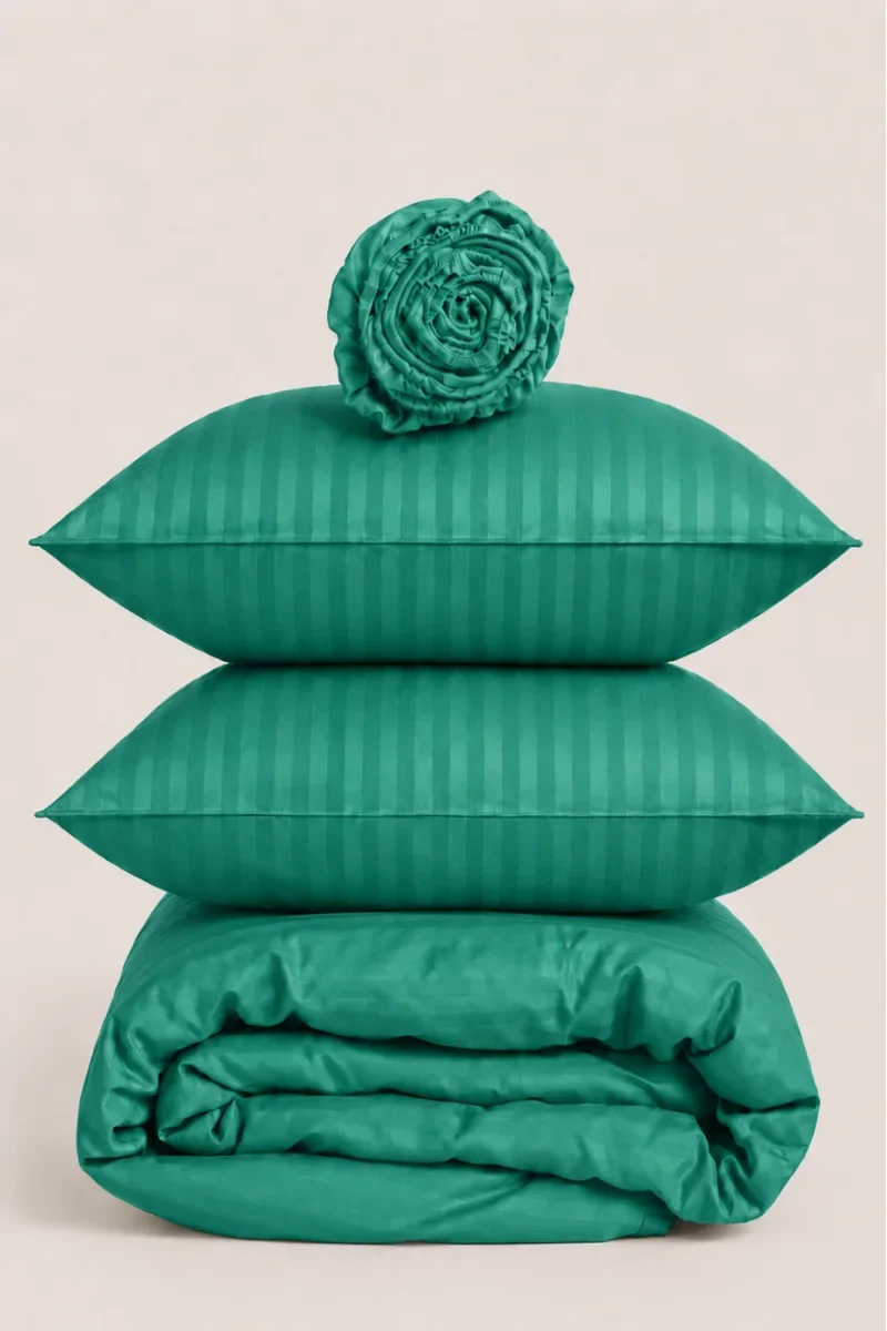 Satin Stripe Duvet Covers tealgren1