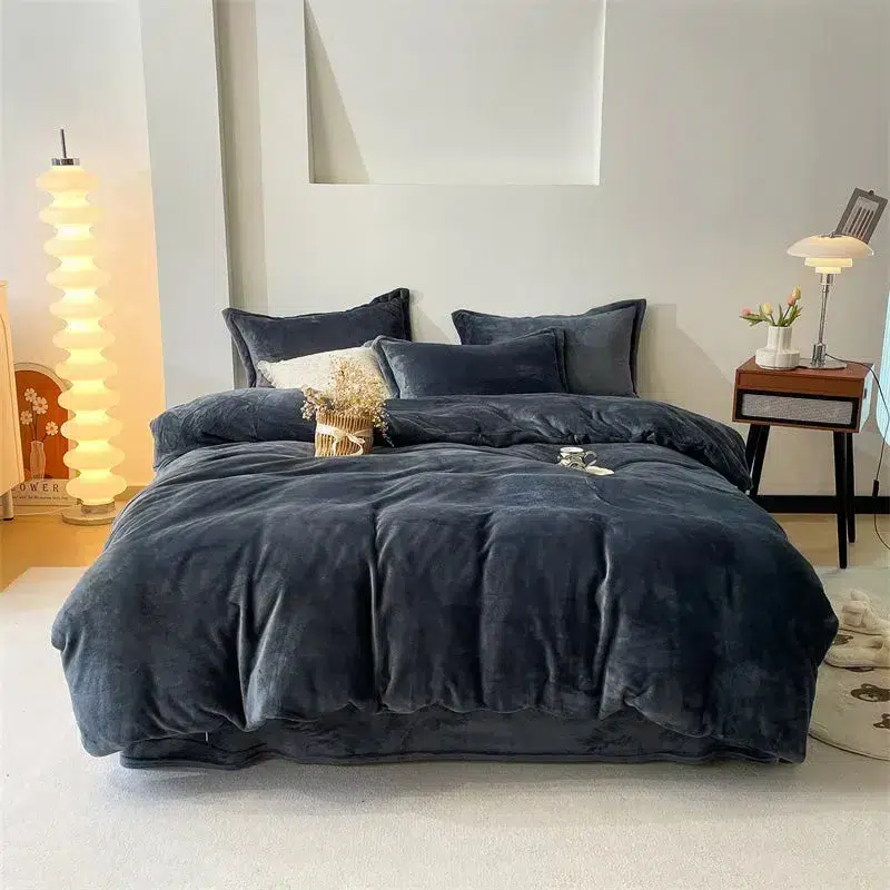 Velvet Reversible Duvet Covers black