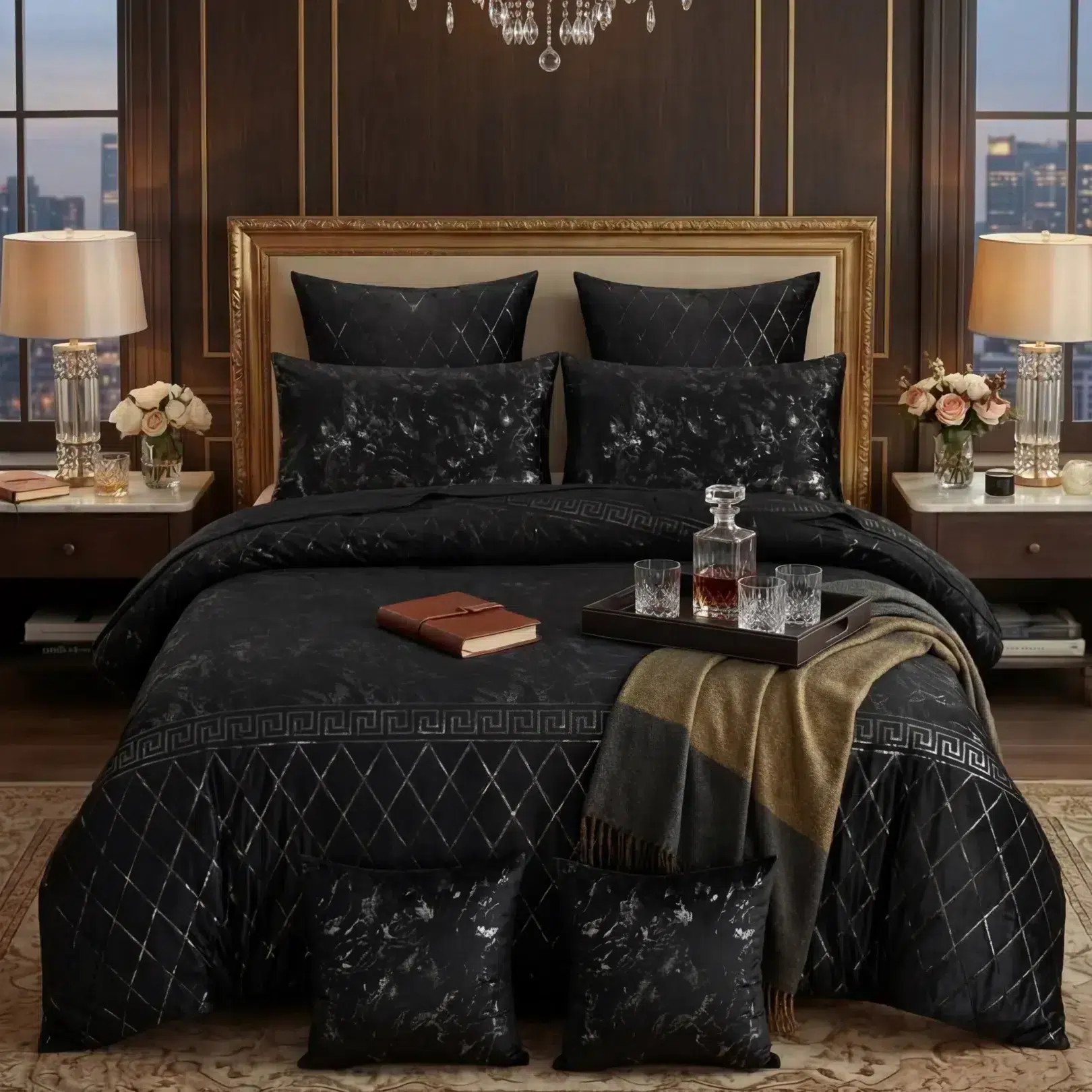 Velvet Duvet Covers t black