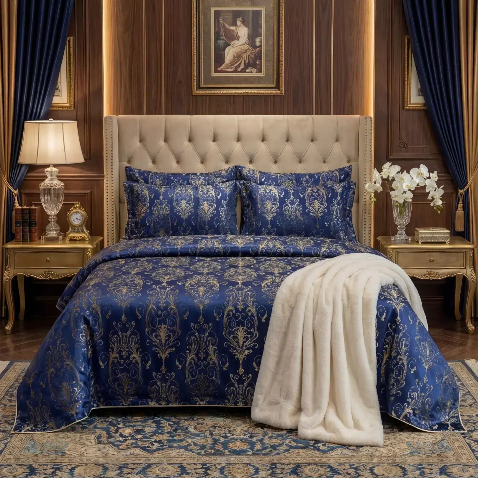 Velvet Flat Bed Sheet t blue