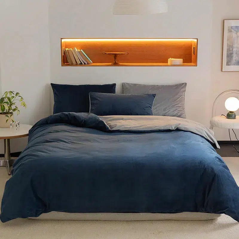 Velvet Reversible Duvet Covers bgrey