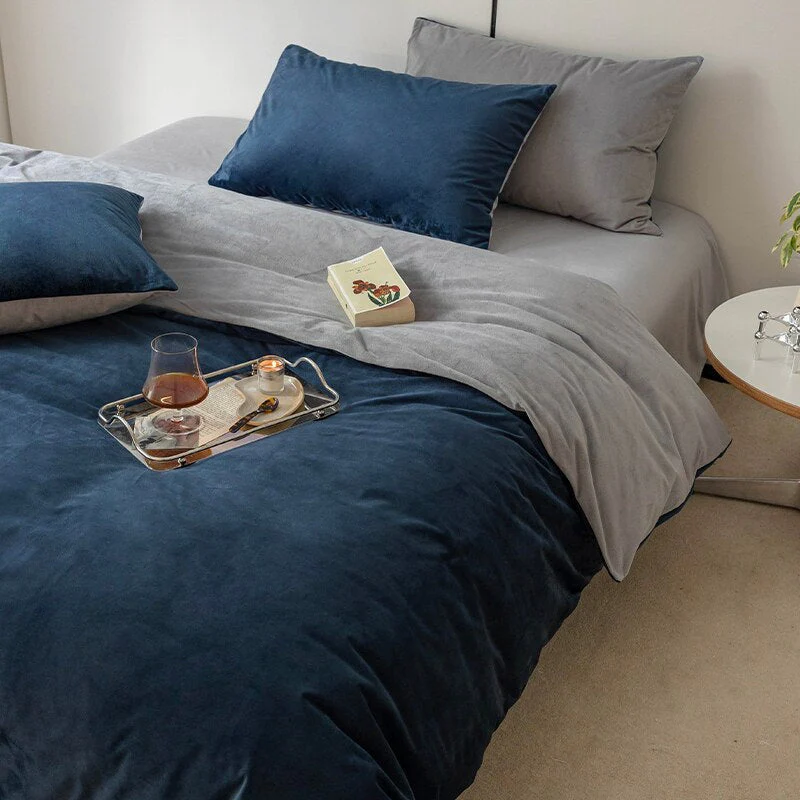 Velvet Reversible Duvet Covers bgry