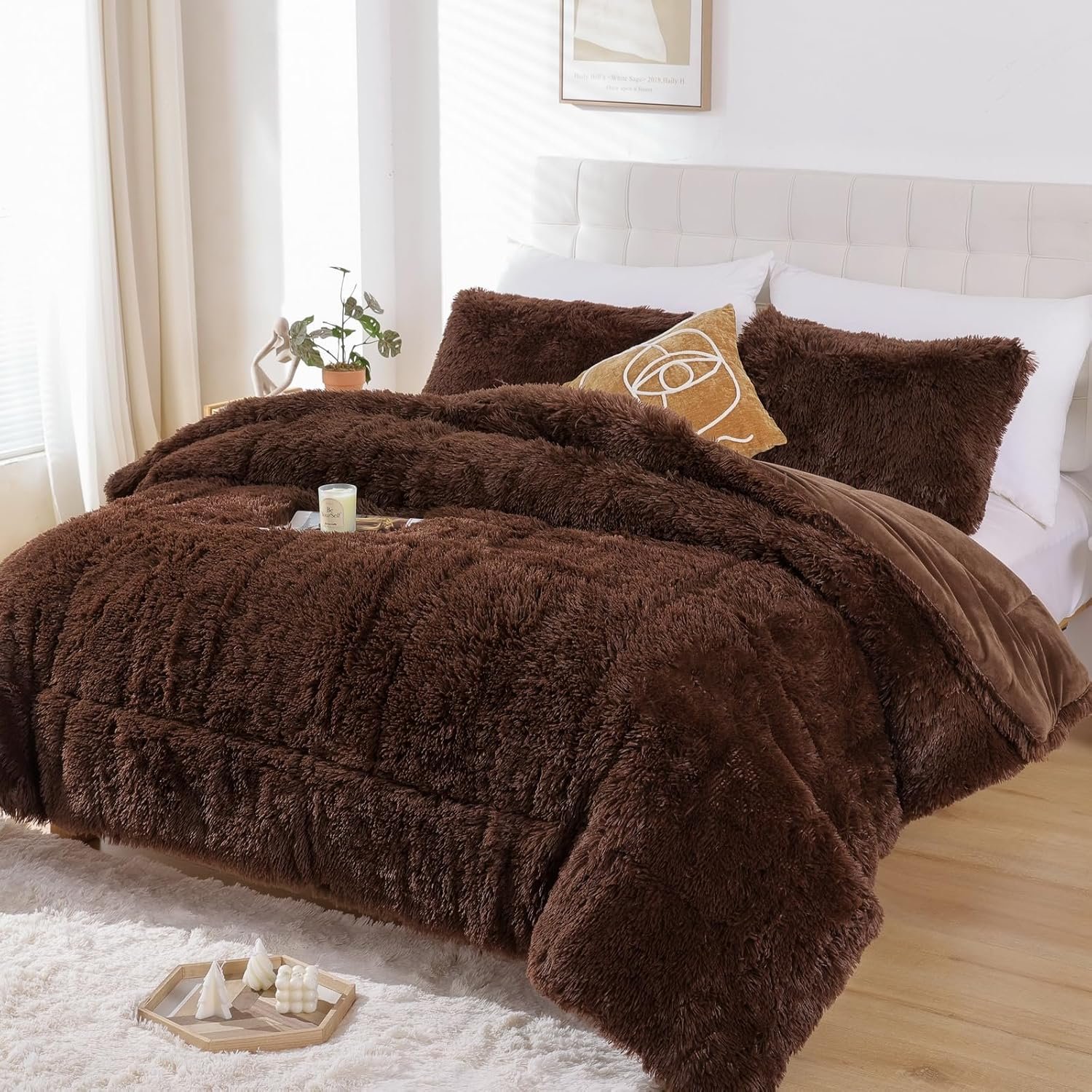Shaggy Duvet Sets choco brown