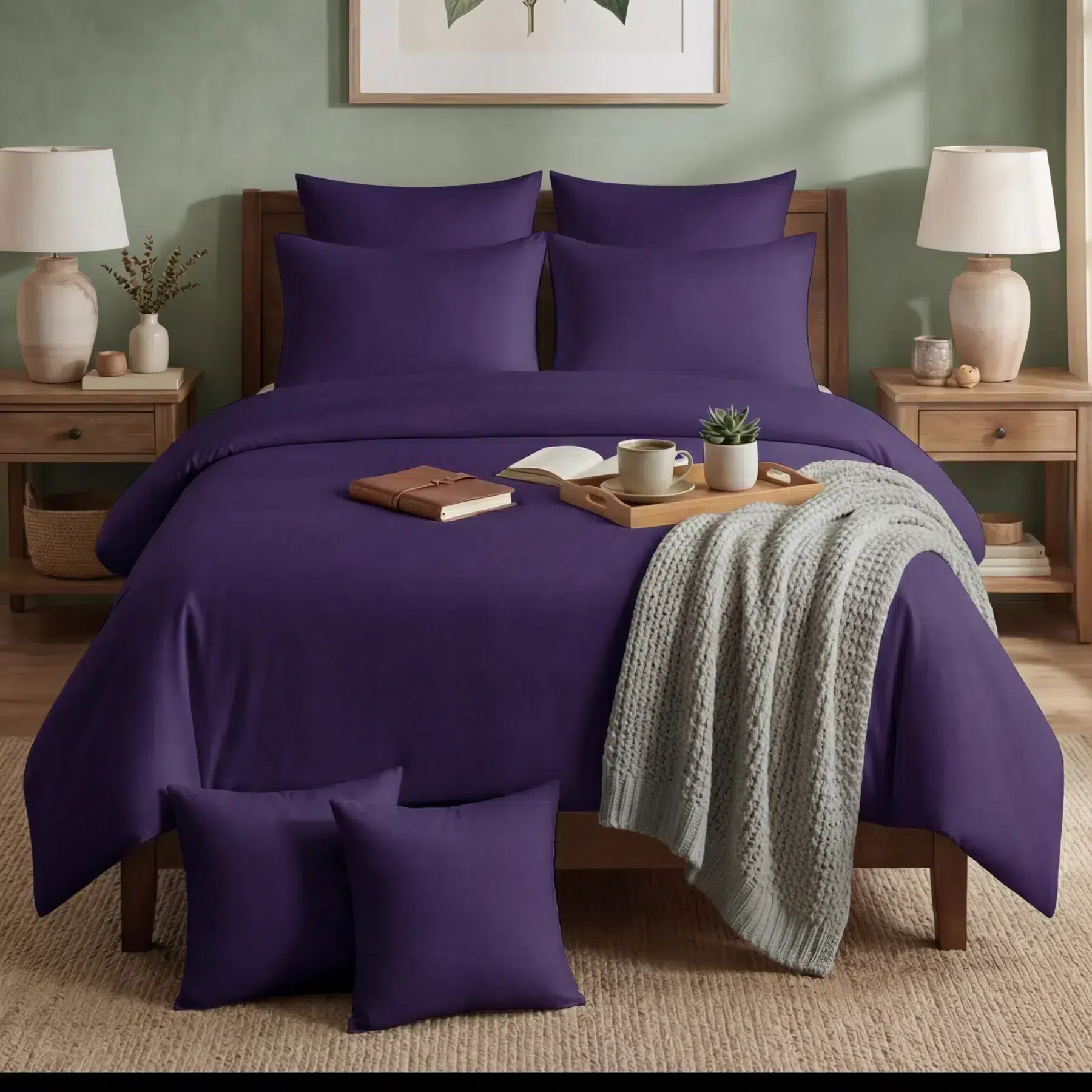 Cotton Duvet Covers purple