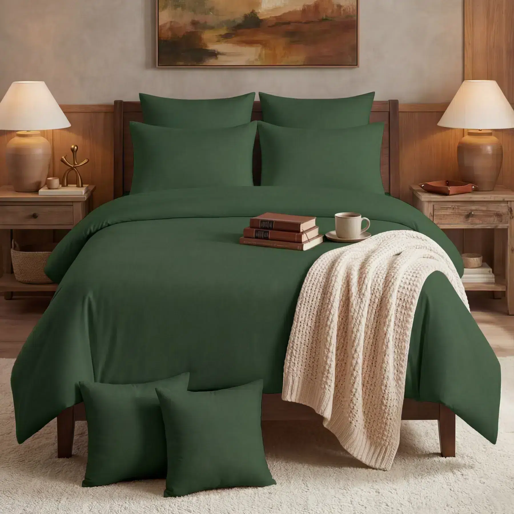 Cotton Duvet Covers green