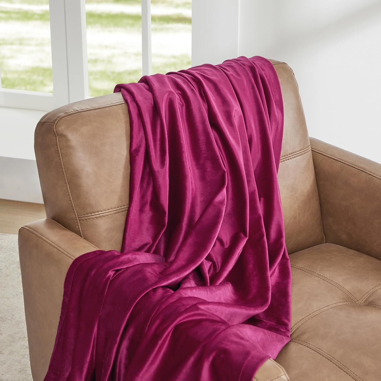 Alternative view of Premium Velvet Blackout Curtains Hot Pink ( 2 Curtains Set )
