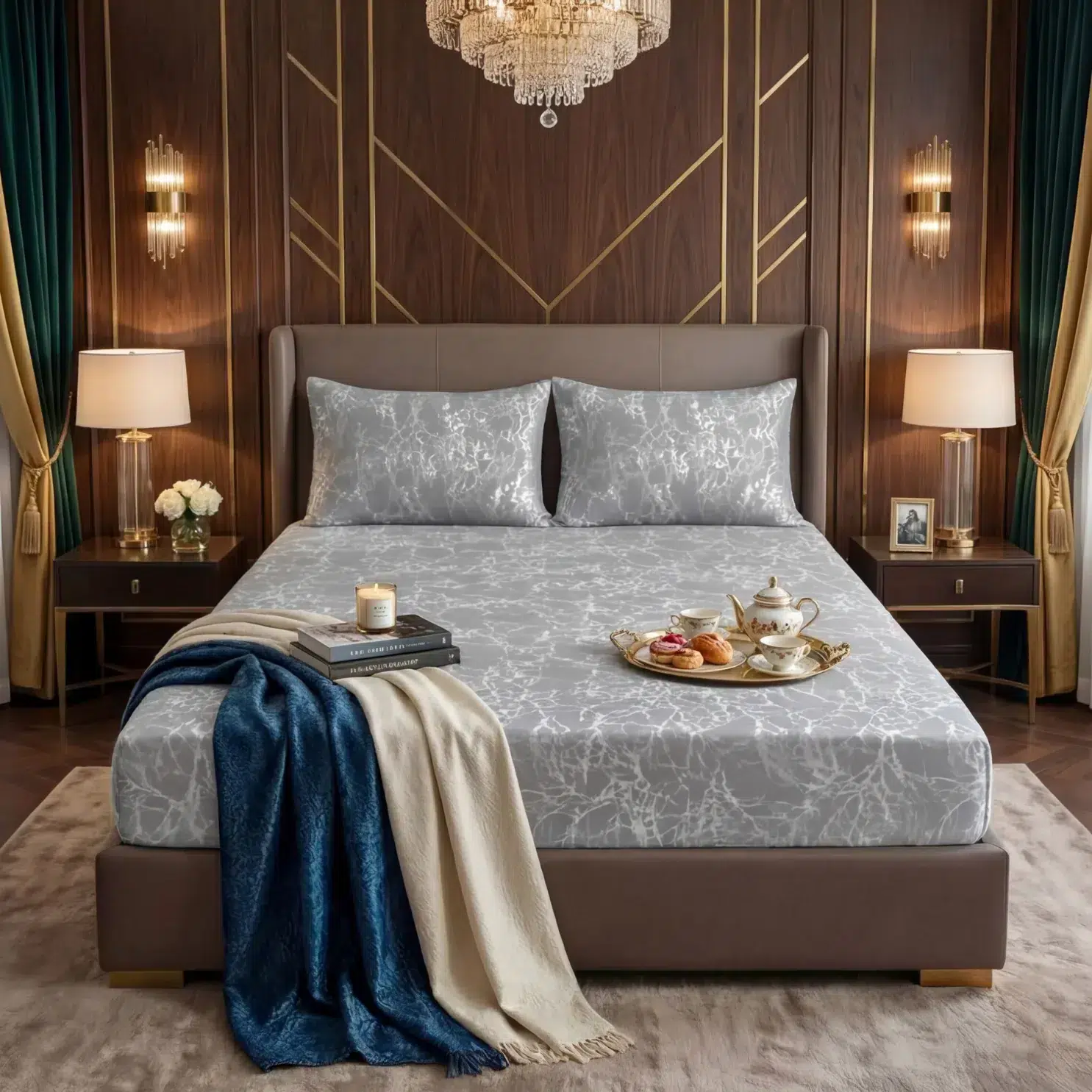 Velvet Fitted Bed Sheet lg tt