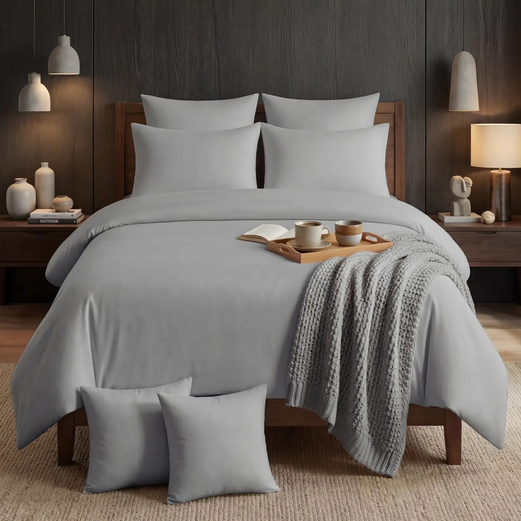 Cotton Duvet Covers sgrey