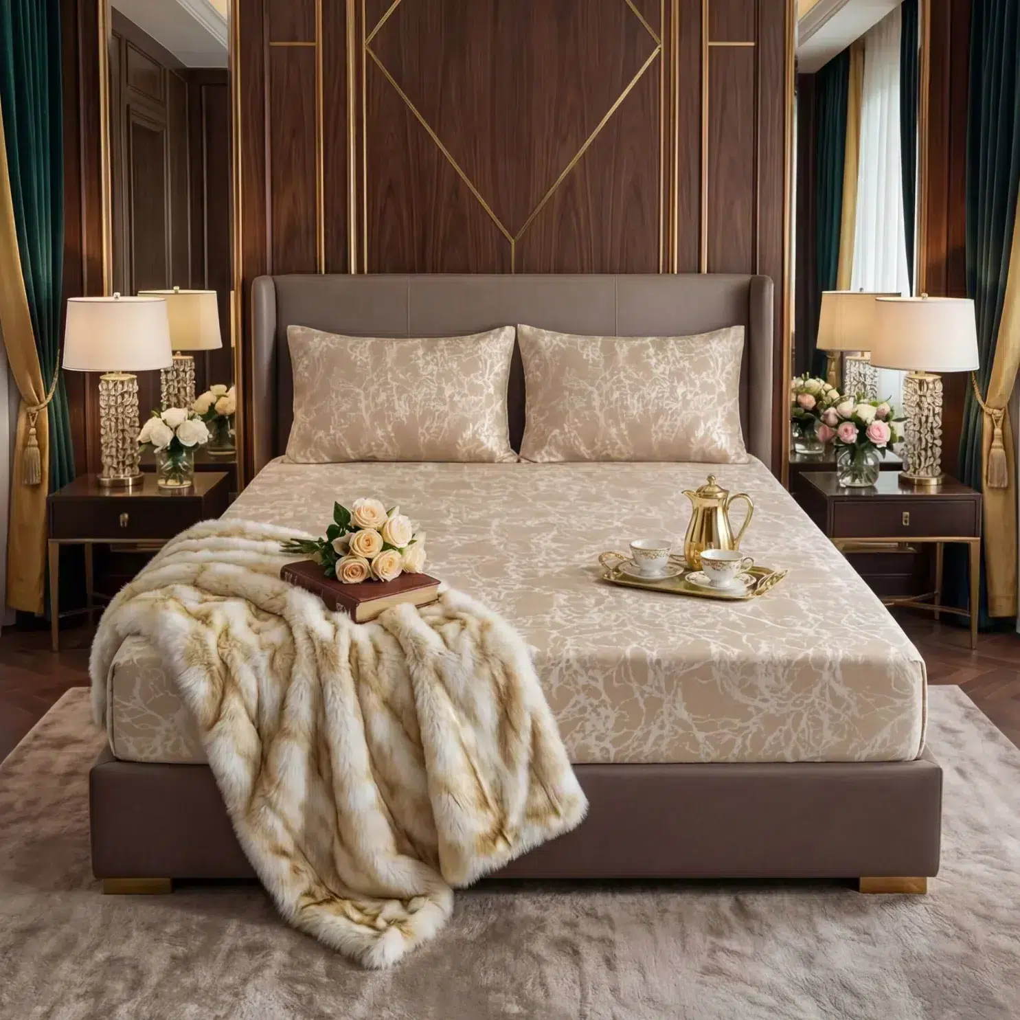 Velvet Fitted Bed Sheet skin t
