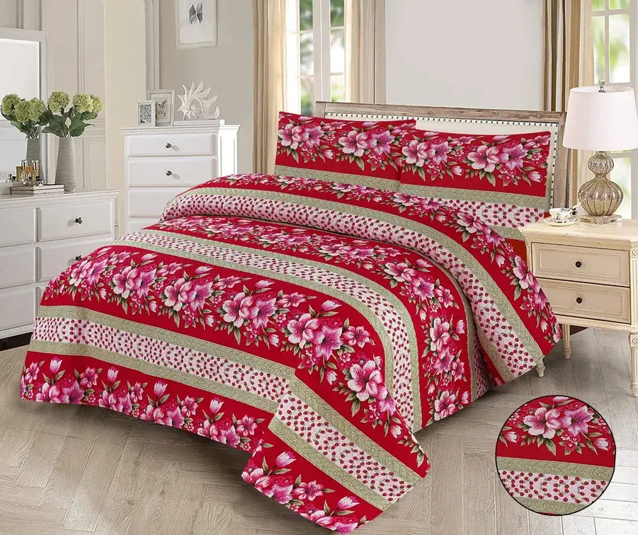 Printed Bedspreads rouge