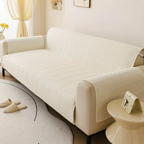 Mat Ultrasonic Sofa Covers offwhite