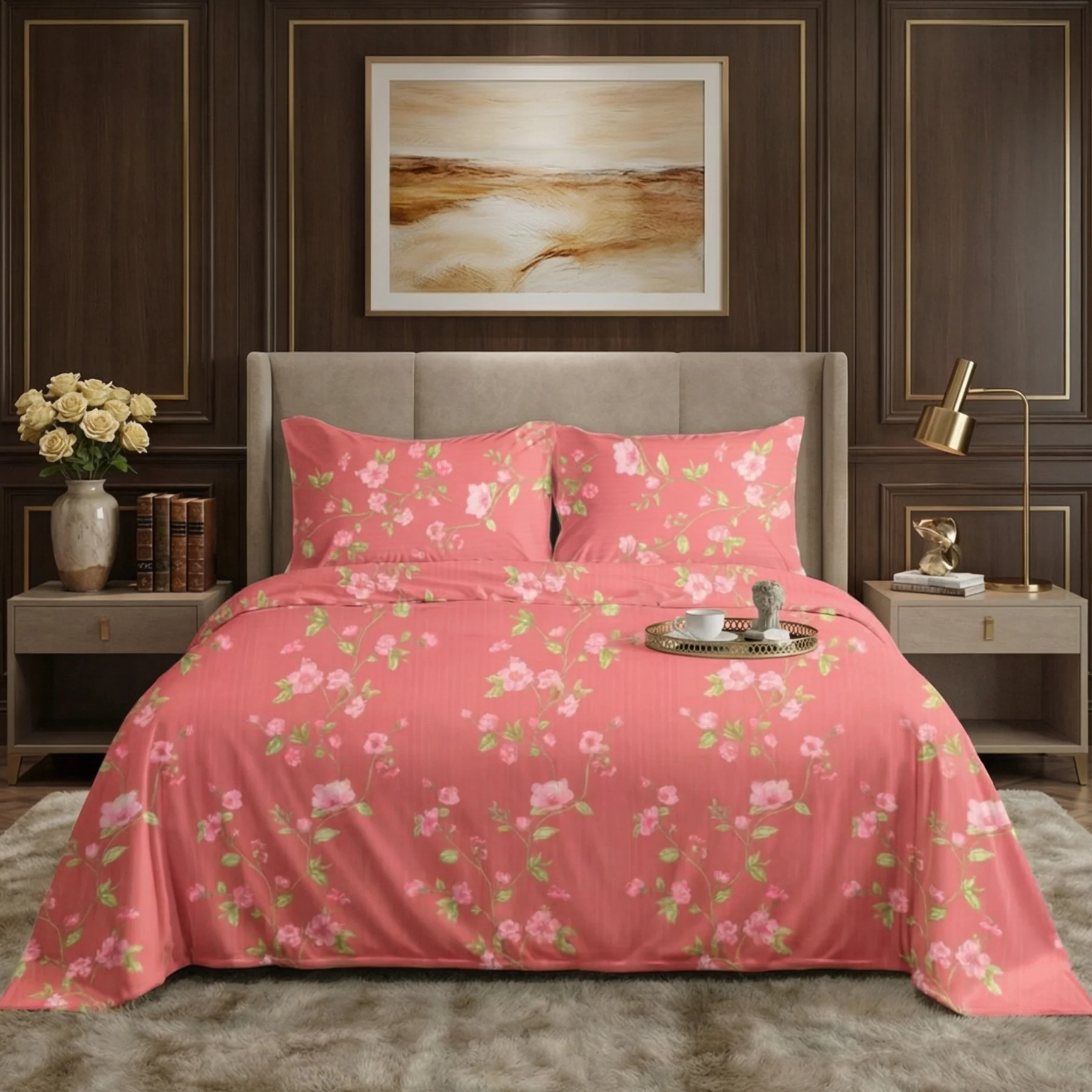 Printed Bedsheets leafyy