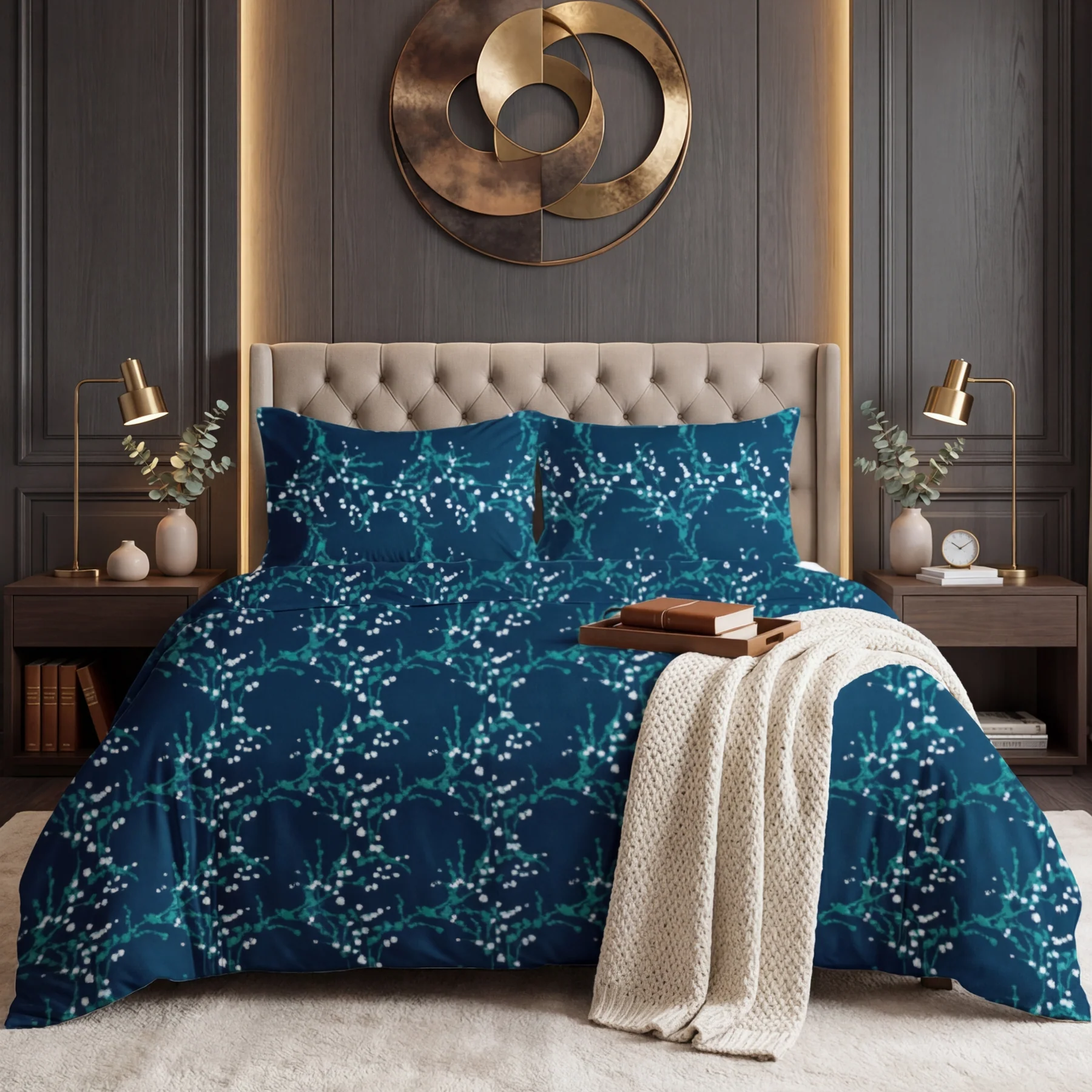 Printed Bedsheets mocha