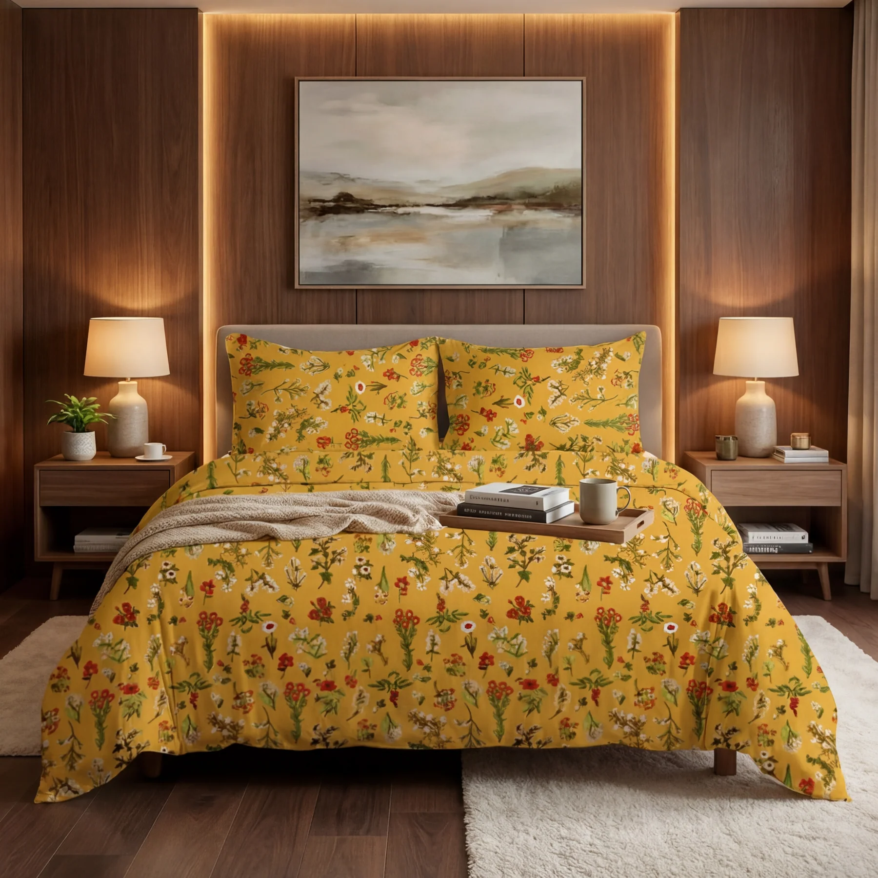 Printed Bedsheets pansy
