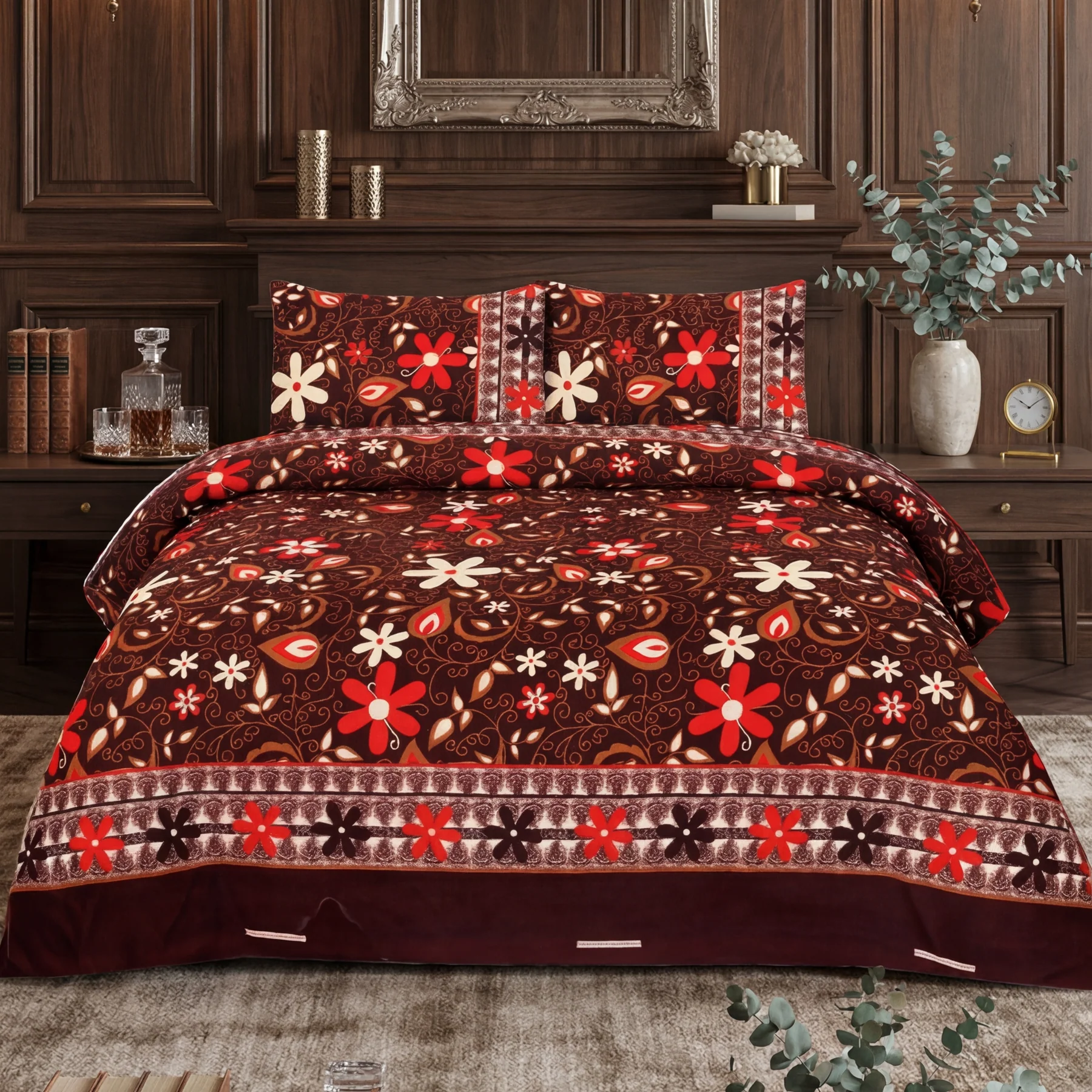 Printed Bedsheets tawny