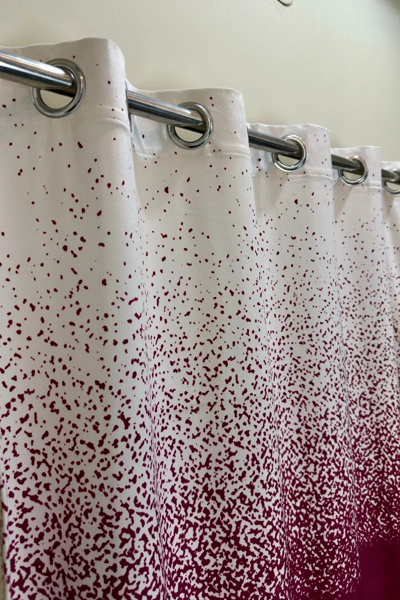 Alternative view of BURGUNDY SPECKLED OMBRE VELVET CURTAINS – SET OF 2 PANELS