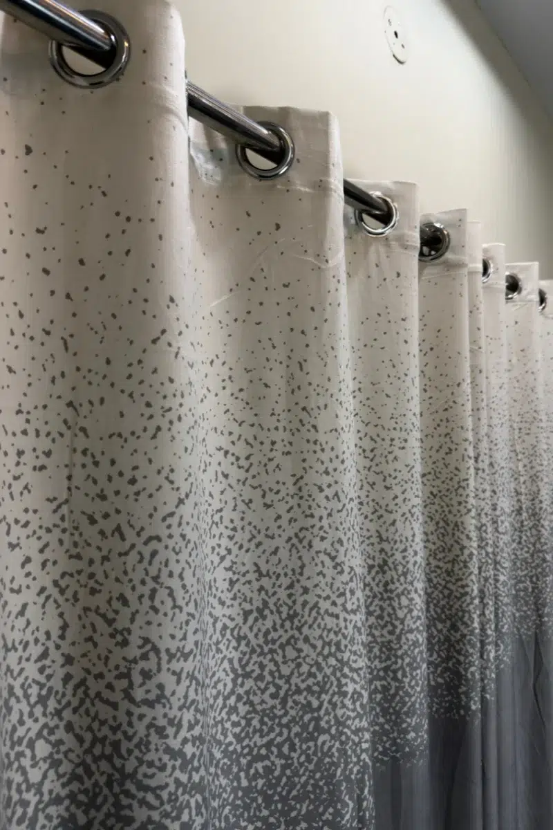 Alternative view of SILVER GREY SPECKLED OMBRE VELVET CURTAINS – SET OF 2 PANELS