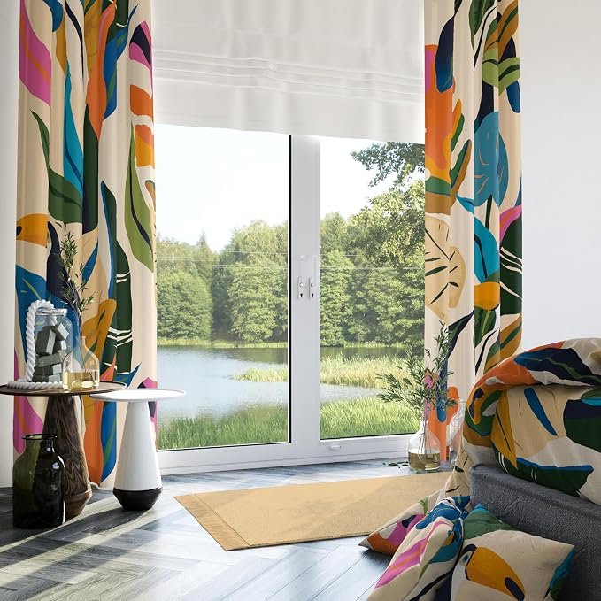 Alternative view of JUNGLE VOGUE DIGITAL PRINT VELVET CURTAINS – SET OF 2 PANELS