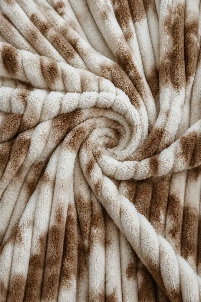 Flannel Fleece Blankets bubble beige taupe1