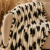 Flannel Fleece Blankets bubble black cream