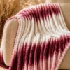 Flannel Fleece Blankets bubble burgundy white