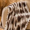 Flannel Fleece Blankets bubble choco mocha cream