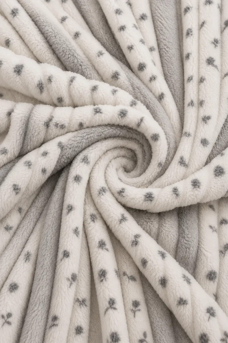 Flannel Fleece Blankets bubble silvergrye1