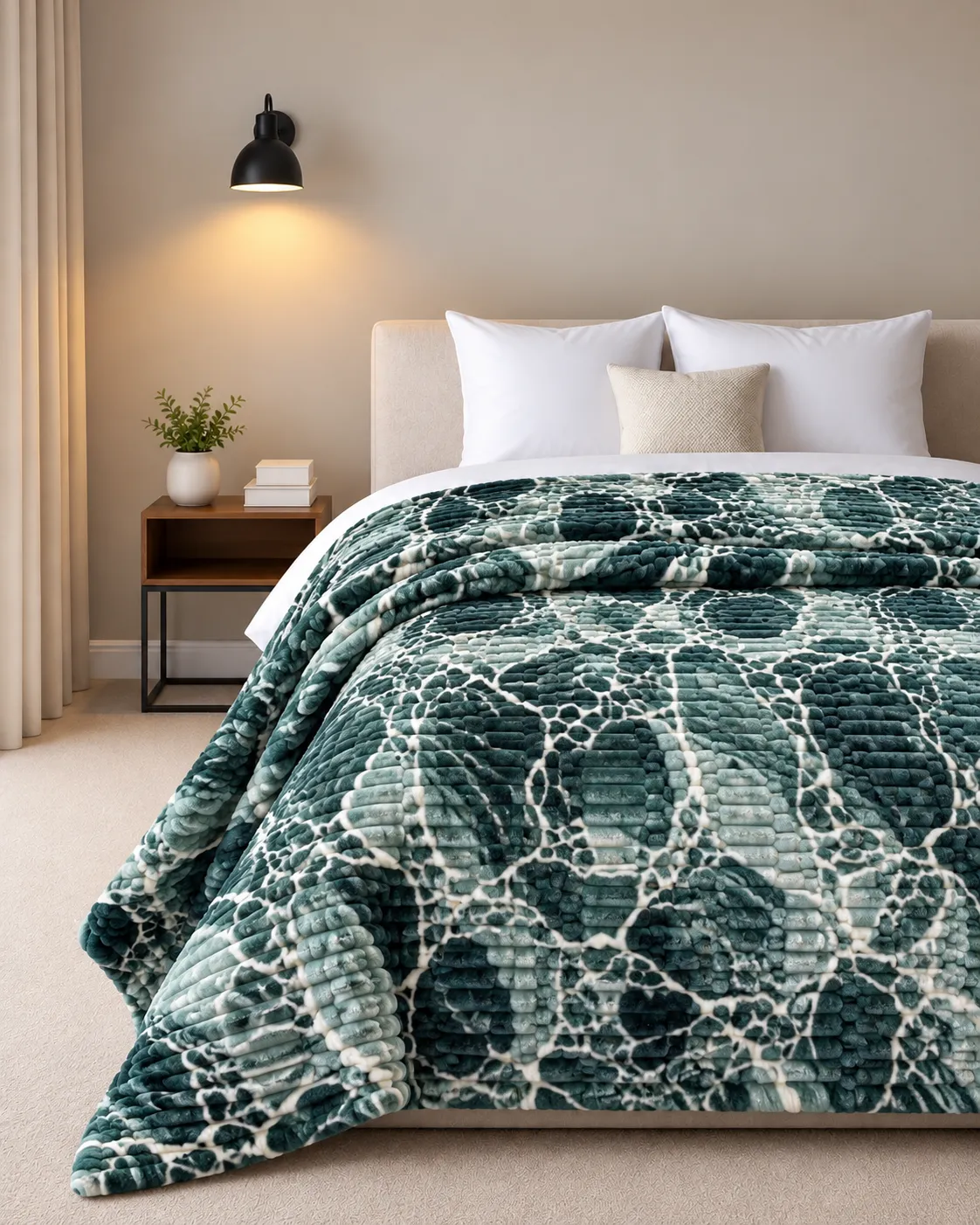 Flannel Fleece Blankets jade mirage