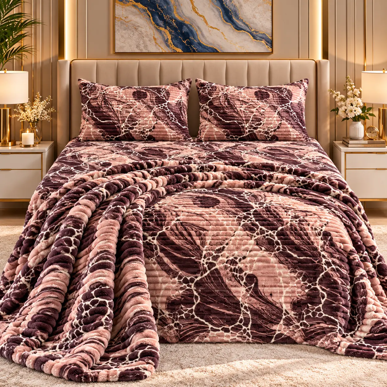 Blanket Sets mauve mirage