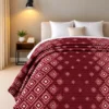 Flannel Fleece Blankets merlot blush