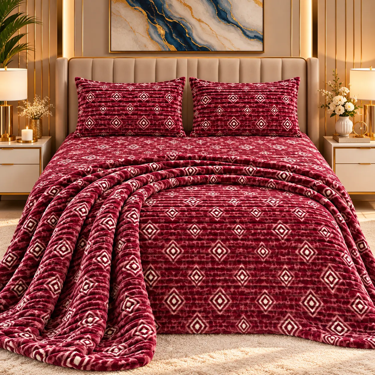 Blanket Sets merlot blush