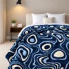 Flannel Fleece Blankets sapphire noir